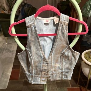 Levi's Mona Metallic corset Denim Vest